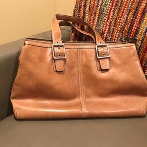 Vintage Coach Handbag - Brown Leather
